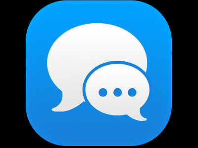 Messages iOS 7 Icon blue bubble color imessage ios 7 ipad iphone messages smartphone speech