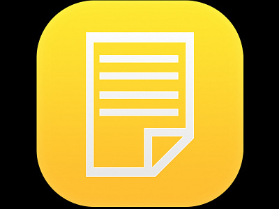 Notes iOS 7 icon color flat gradient icon ios ios 7 ipad iphone metro notes smartphone sun tablet weather yellow