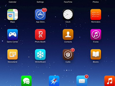 Prismatic 1.1 Springboard app store ibooks ios ipad itunes music prismatic smartphone tablet theme