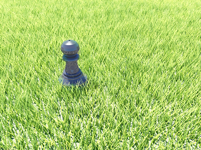 Chess Pawn 3D Render 3d 3dsmax chess grass maya mental pawn ray
