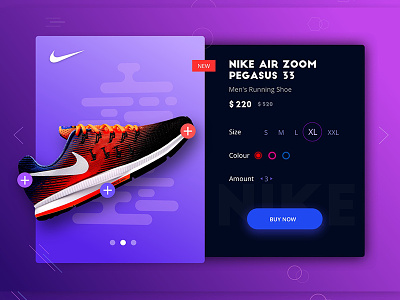 Shoes card concept dashboard ecommerce e commerce landing page material design nike shoes shop sneakers ui design user interface widget