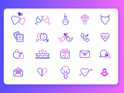 Dating Icons dating app dating icons icon design icons love ui