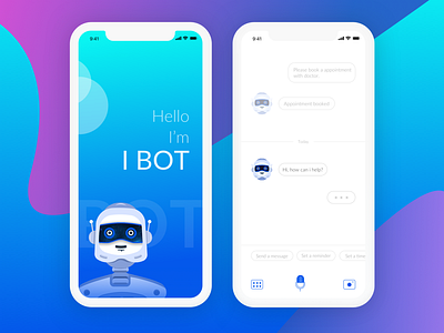 I Bot - App app application artificial intelligence assistance bot chatbot ibot interface ios ui ux web