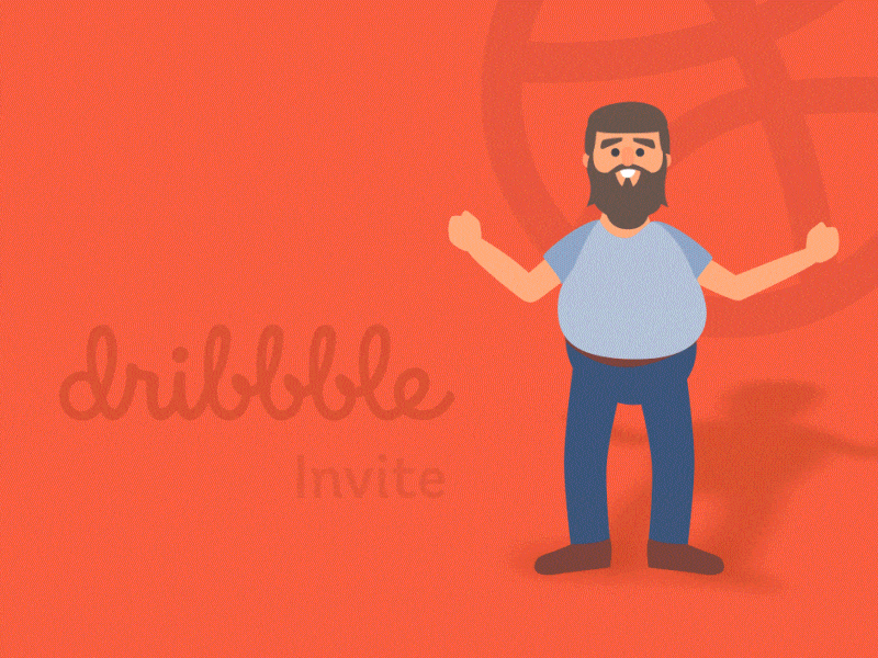 2 Dribble Invites 2 dribble invites after effect animaiton dance dribbble dribble invites gif animation illustration invites loop animation man dance motion graphic