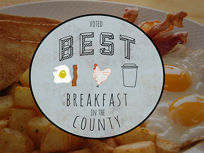 breakfast award bacon badge coffee eggs inside joke logo roster