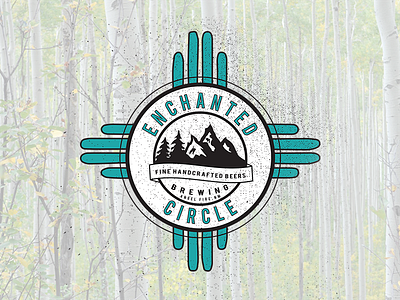 Ecb Logo beer logo mountains new mexico trees zia sun