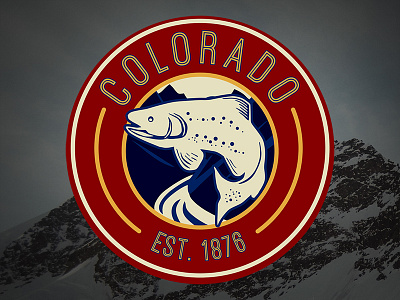 Colorado Logo co colorado fish fishing logo mountains trout