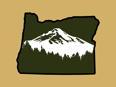 Oregon mt hood oregon pnw state logos