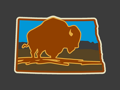 North Dakota buffalo fargo north dakota state logo