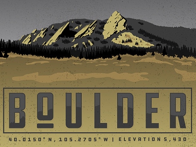 Boulder boulder colorado flatirons poster
