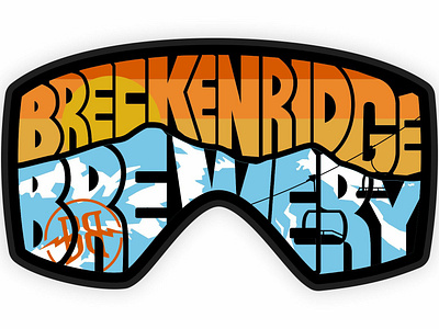 Breck Goggles beer breckenridge colorado illustration skiing snow type