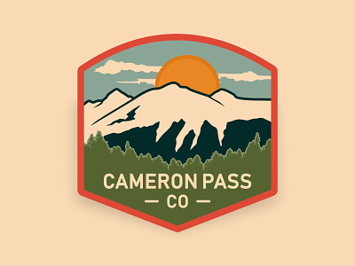 Cameron Pass Patch colorado hiking mountains mtn patch skiing snowboarder snowflake state logo