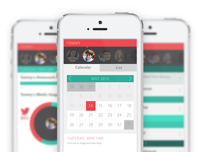 Portfolio Site app calendar color flat interaction design learning phone portfolio ui ux
