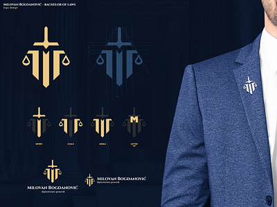 Milovan Bogdanović - Bachelor of Laws | Logo Design design justice law lawyer logo negativespace