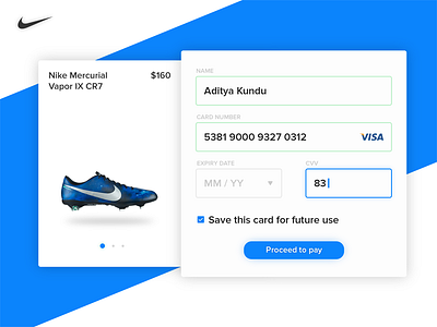 Credit Card Checkout UI app card card checkout ui checkout design nike ui web web design