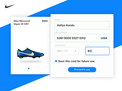 Credit Card Checkout UI 