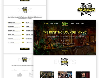 Landing Page :: Otto's Shrunken Head bar clean hawaii landing luau minimal page redesign tiki ui web website