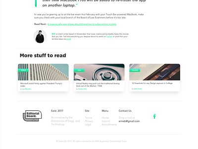 Website Footer Design for an Editorial Site by Aditya Kundu on Dribbble