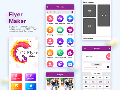 Flyer Maker Mobile App: IOS UI