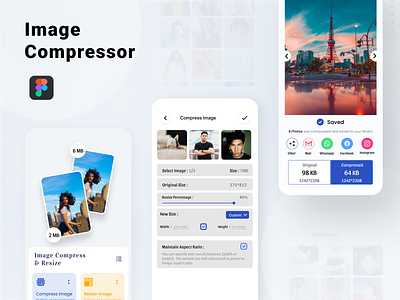 Image Compressor app design graphic design illustration logo ui ux vector