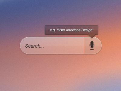 Voice Search glassy search text ui user interface web