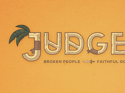 Judges Slide ancient bible illustration judges palm texture typography