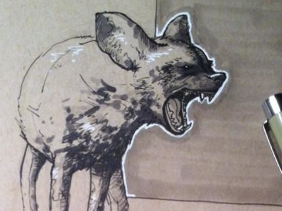 Inktober Hyena draw hyena ink inktober pen sketch