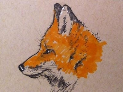 Inktober Fox draw fox ink inktober pen sketch