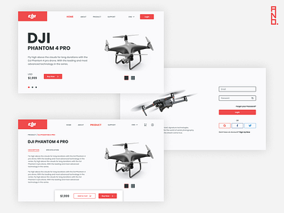 DJI Store Website UI Design design dji drone graphic design landing page ui ui design ux ux design website website design