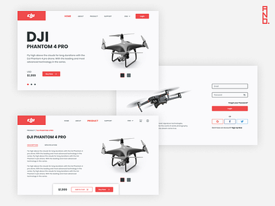 DJI Store Website UI Design