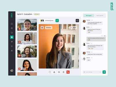 Video Conference Dashboard UI Design