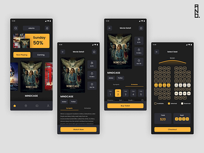 Movie App UI Design cinema design graphic design marvel mobile mobile app movie ui ui design ux ux design