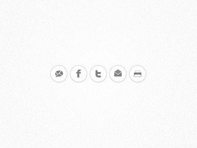 Share Icons buzz clean email facebook icon pattern print share twitter