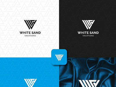 White Sand Vacations design graphic design logo logo design minimal logo