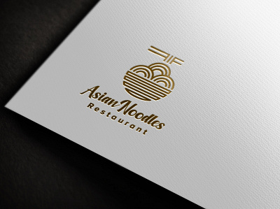 Asian Noodles restaurant design graphic design logo logo design minimal logo