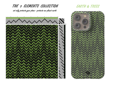 Earth & Trees - weaving pattern of the 3 elements collection brand design branding carbon collection design earth noplanetb pitaka saveourplanet trees weaving
