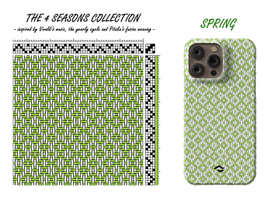 Spring - weaving pattern of the 4 seasons collection brand design branding carbon collection design pitaka weaving