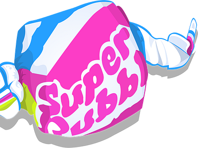 Super Bubble Gum Illustration illustration mullicandesigns superbubble