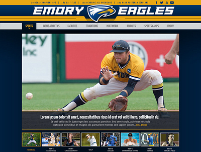 Emory Athletics Web Design (Front-End)