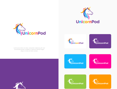 Kids Unicorn Logo branding graphic design logo unicorn