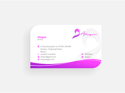 Alhigam Business Card beauty branding businesscard graphic design hijab illustration islamic logo women