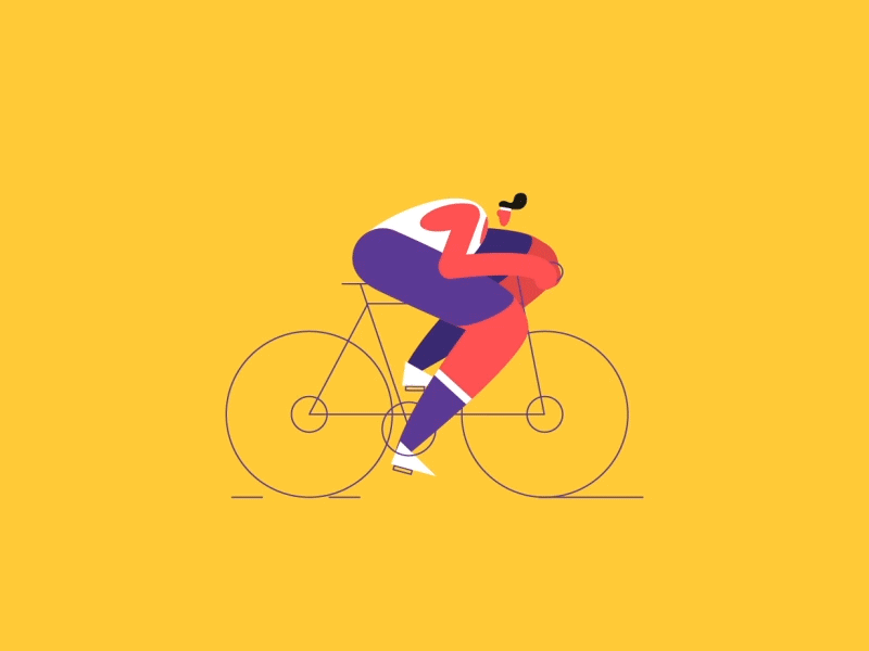 Bicycle 2d after effect animation bicycle mds motion design motion graphics design triathlon wip