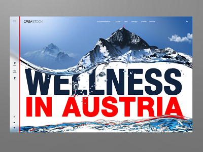 Austrian wellness centres concept site art austria design designer desktop landing mountains uiux webdesign website wellness