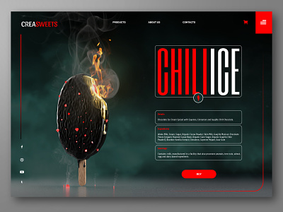 Chili Ice cream promo website concept