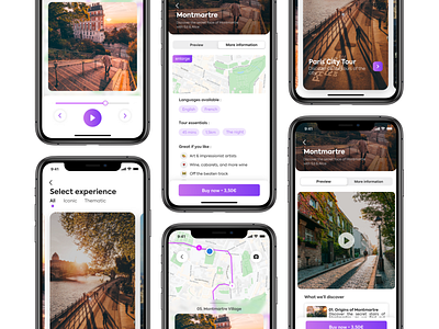 Vidi Guides iOS • Light Mode ☀️ app apple cityguide citytour design ios lightmode mobile app tour tourism travel app traveling ui uiux ux