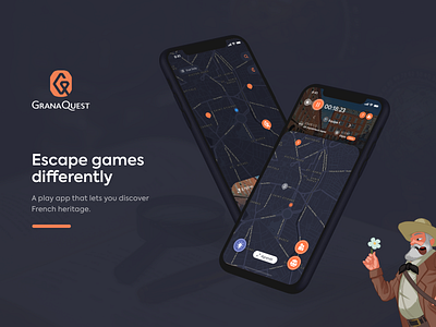 Granaquest android app apple design escape game ios mobile app ui uiux ux