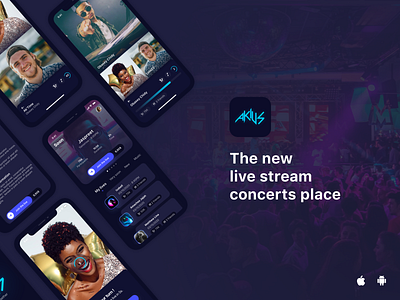Akius app apple artist design ios mobile app music musical musician singer social ui uiux ux