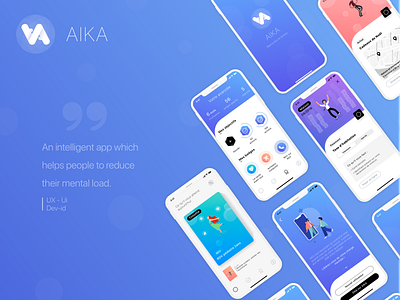 AIKA app apple branding design illustration ios load management mental mobile app time ui uiux ux