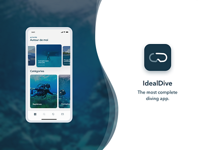 Ideal Dive app apple design ios mobile app ui uiux ux