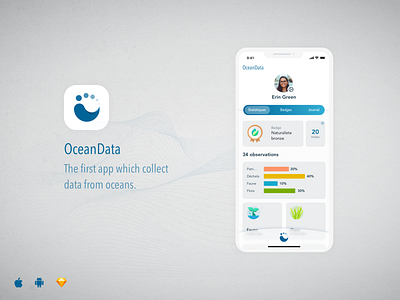 Ocean Data app apple branding design ios logo mobile app ui uiux ux